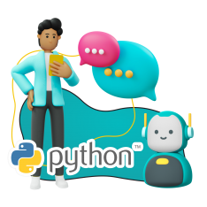 Умный чат-бот на Python - КИБЕРшкола программирования для детей, компьютерные курсы для школьников, начинающих и подростков - KIBERone г. Москва